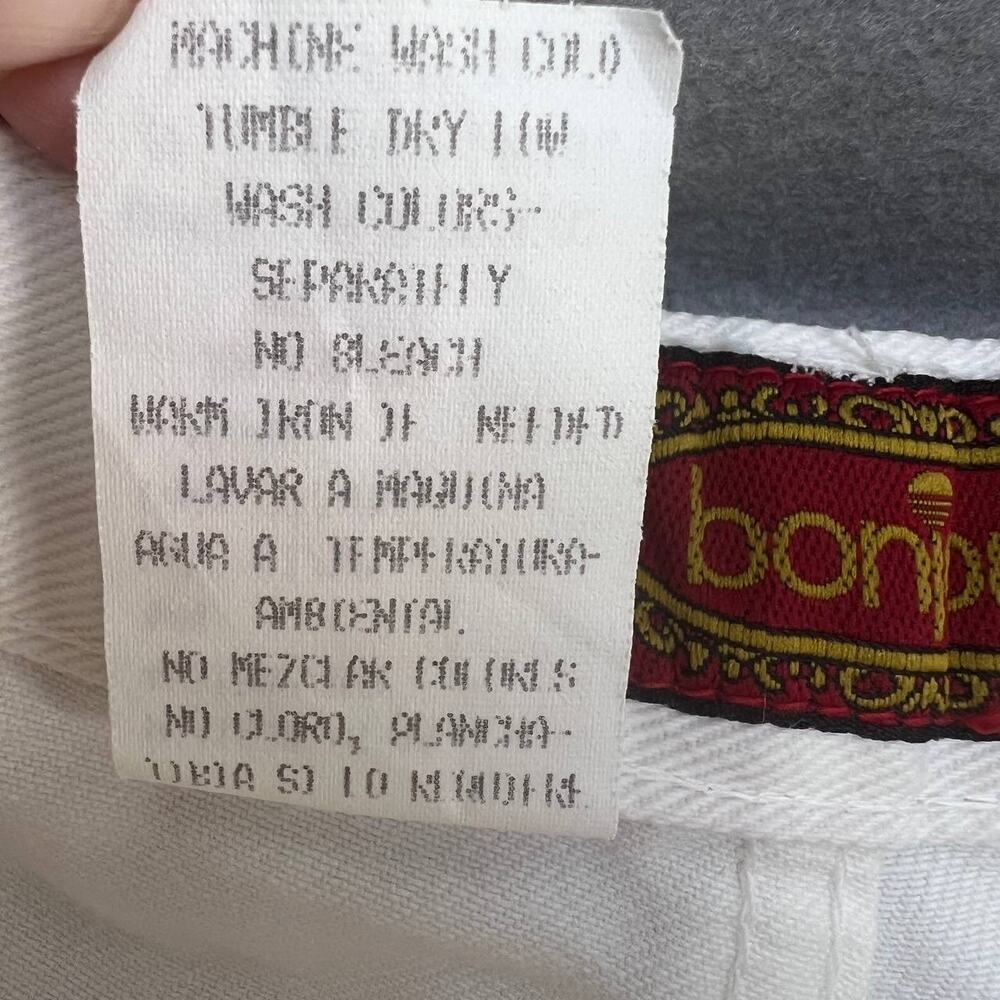 Vintage 90's Bonjour Button Fly Women's Jean Shorts Size 11/12 White - Picture 13 of 14